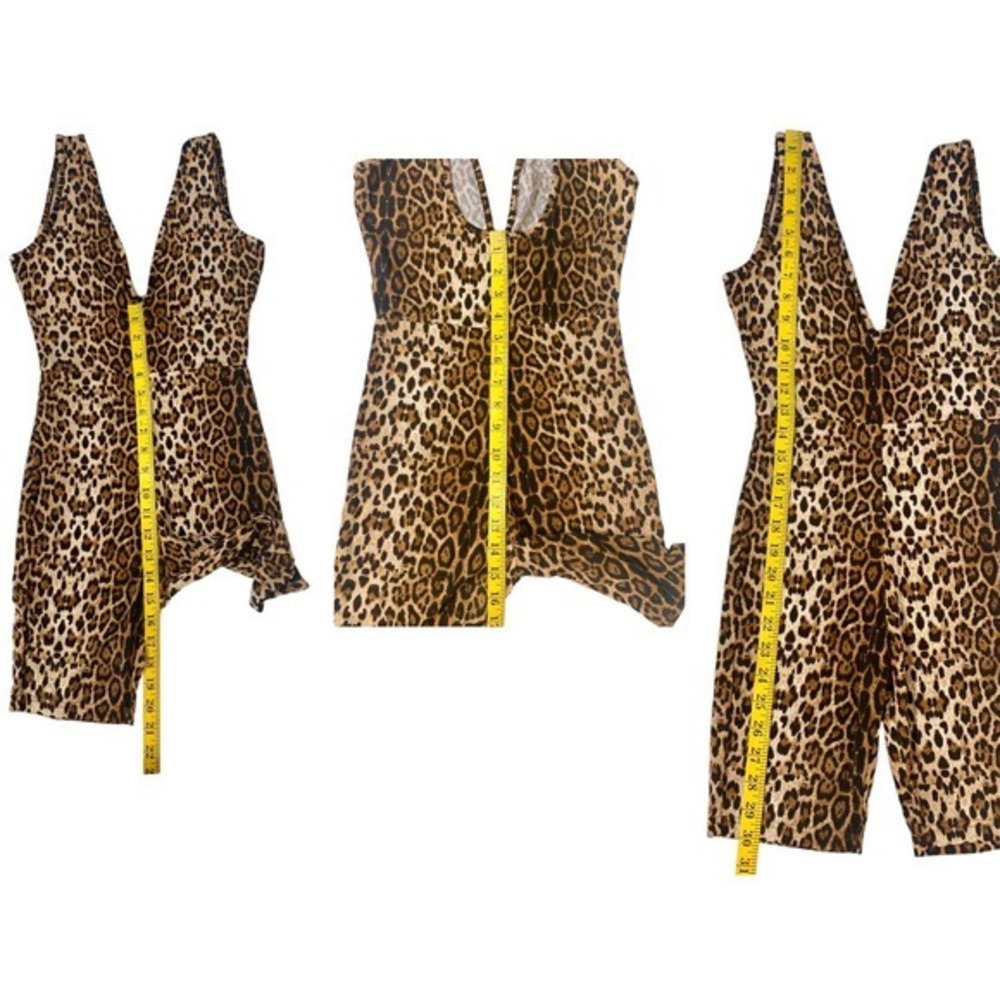 Bundle of 2‎ Animal Print. Mini Dress Size 10 & Leopard print Jumpsuit Small - Picture 10 of 13